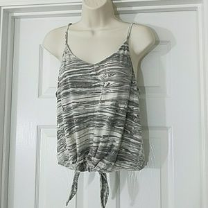 LOST Tie-Front Cool Marbled Tank , New! Med/Large